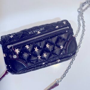 mz wallace crosby convertible wristlet wallet crossbody black stars